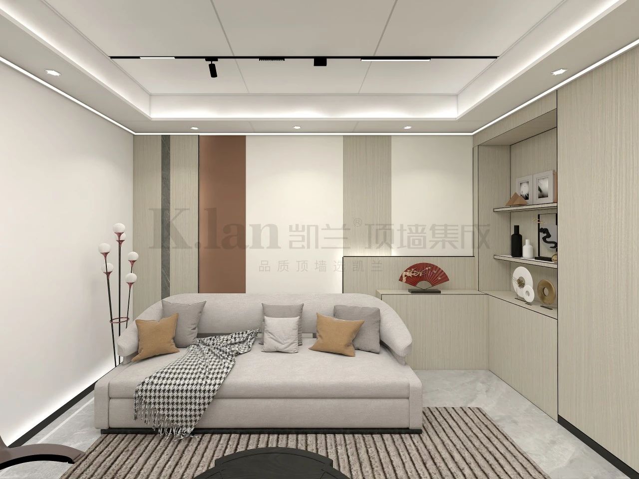 輕奢實心大板現(xiàn)代凱蘭背景墻沙發(fā)背景